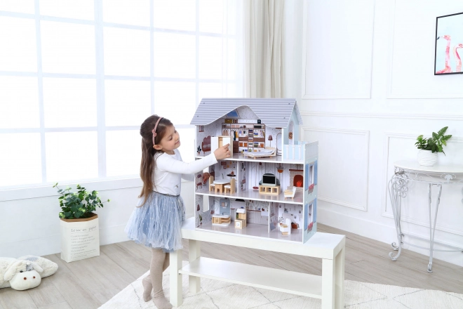 Maison de poupées avec mobilier Résidence Emma ECOTOYS