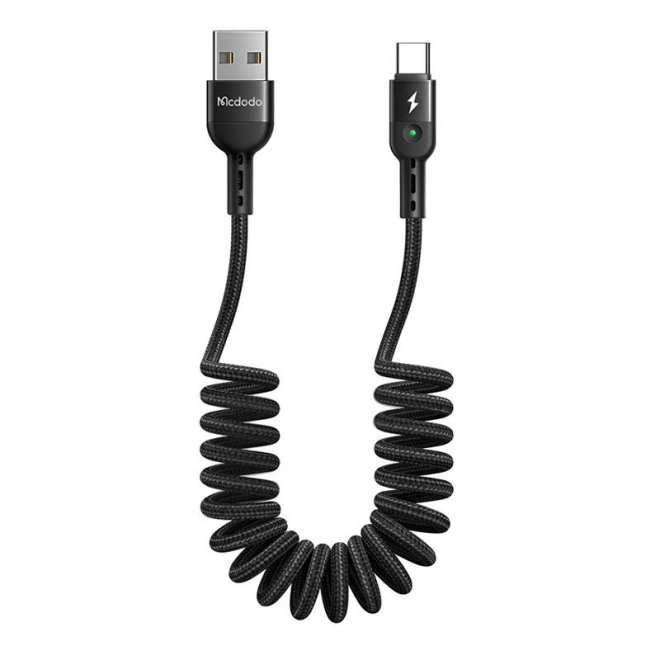 Câble à ressort USB vers USB-C Mcdodo Omega CA-6420 1,8 m (noir)