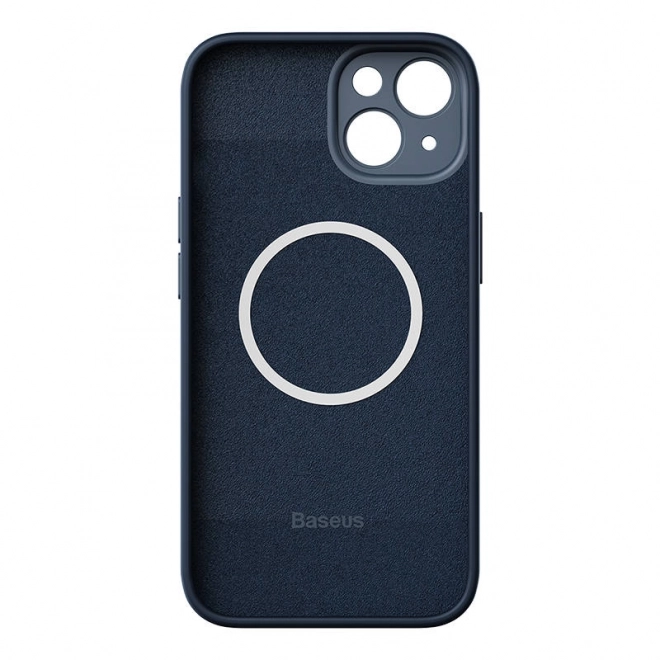 Coque magnétique et ensemble de verre trempé pour iPhone 14 Plus - Baseus Liquid Silica bleu