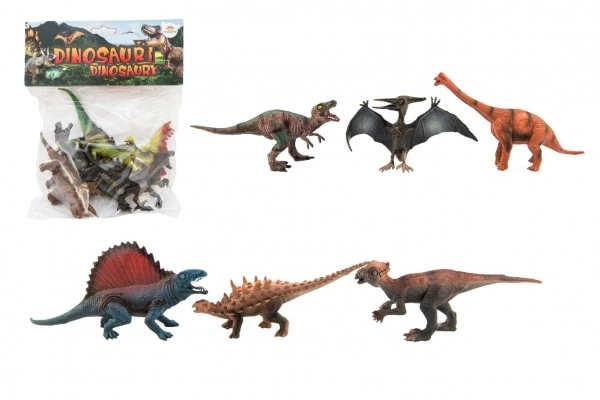 Ensemble plastique de dinosaures 6 pcs