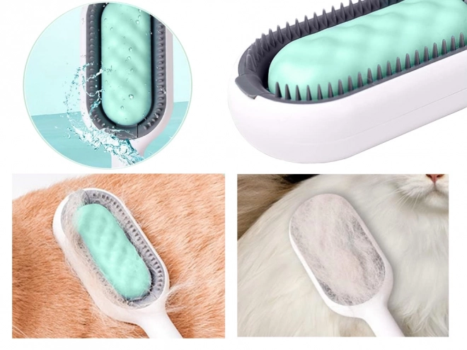 Brosse en silicone 3 en 1 pour animaux de compagnie