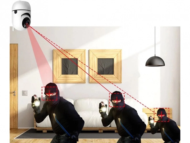 Caméra IP pour usage intérieur avec Wi-Fi et tête rotative