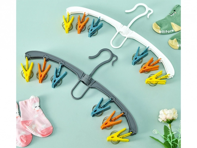 Séchoir suspendu pour chaussettes et sous-vêtements avec 12 pinces