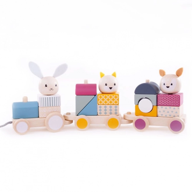 Bigjigs Bébé Train en bois avec des animaux