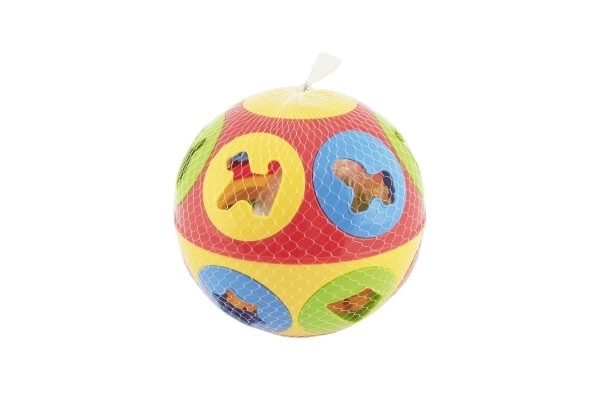 Balle d'insertion plastique diamètre 13cm 2 couleurs en filet 12m+