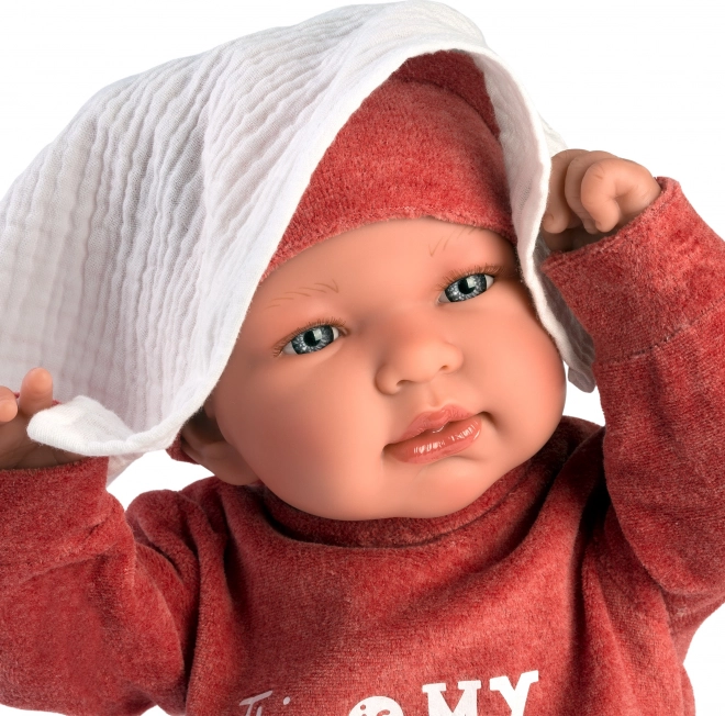 Doudou mouchoir avec pompon pour apaiser