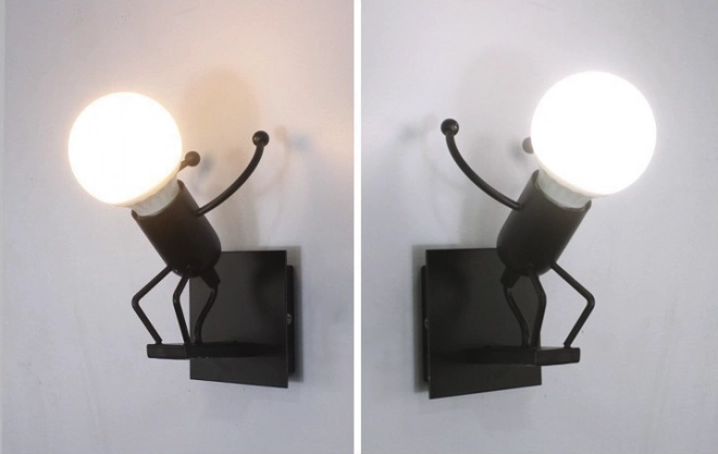 Lampe murale Loft noire