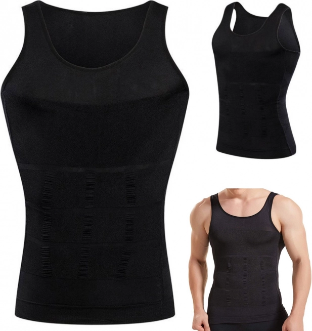 Débardeur minceur pour homme slim, noir L