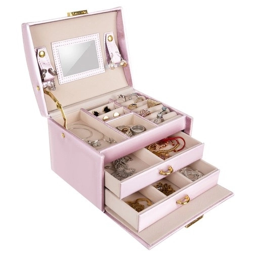 Boîte à bijoux/boîte - rose