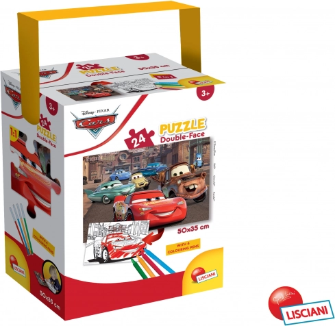 Puzzle pour enfants Cars : réversible, 24 pièces
