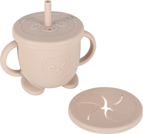 Gobelet 2-en-1 : avec paille ou pour les en-cas