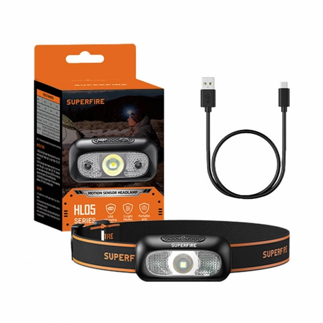 Lampe Frontale Superfire HL05-D, 110 lm, USB