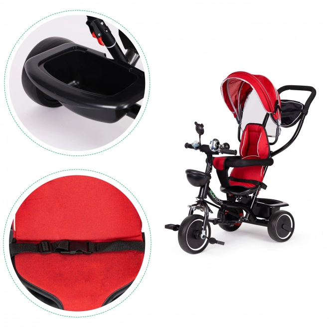Tricycle avec siège pivotant Rouge