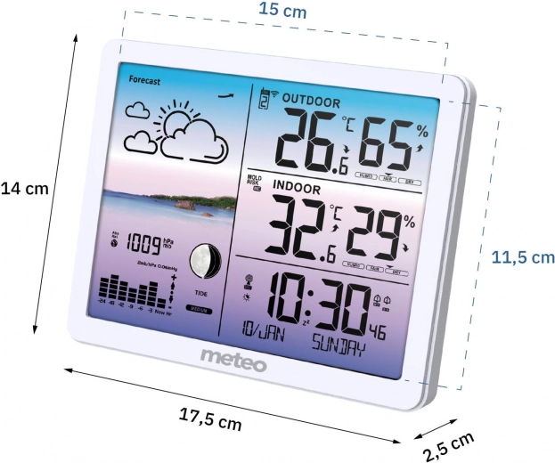 Baromètre et graphique des tendances de pression