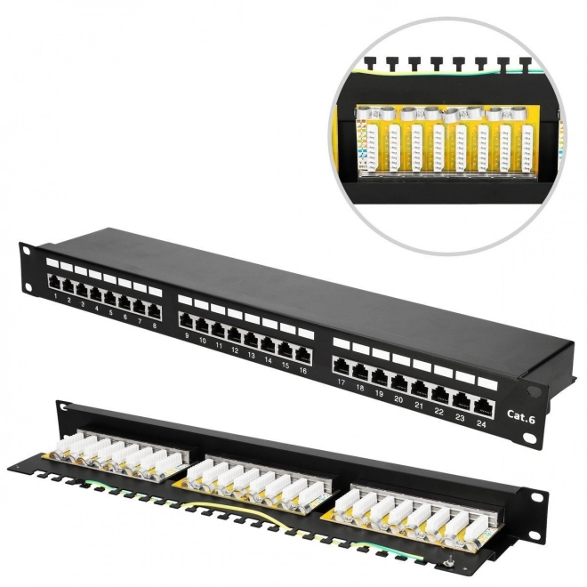 Panneau de brassage 24 ports Cat.6 STP
