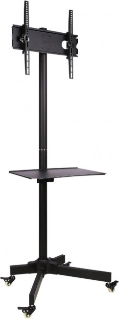 Support mobile pour LCD/LED 23-55 pouces avec étagère, noir