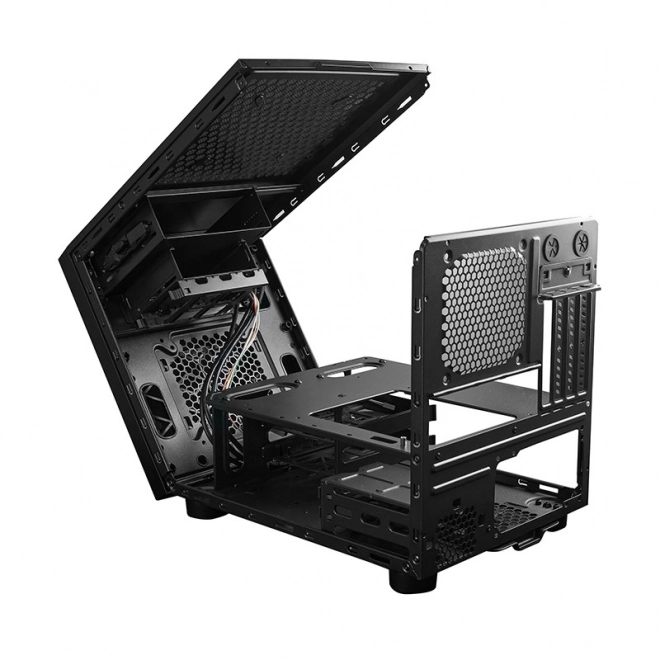 Boîtier d'ordinateur noir mATX Cube Mesh Series