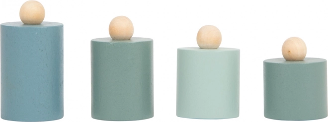 Petite balance en bois Misková bleu-gris