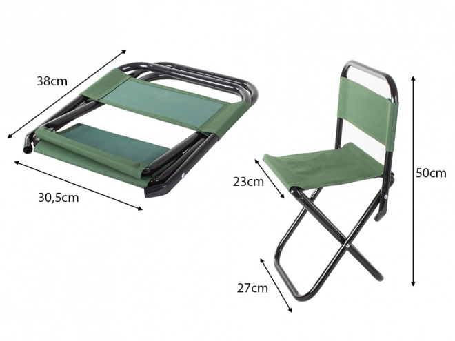 Fauteuil de pêche pliable avec dossier de voyage