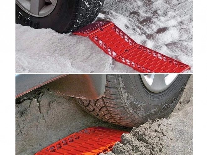 Tapis antidérapants pliables pour voiture tout-terrain, 2 pièces