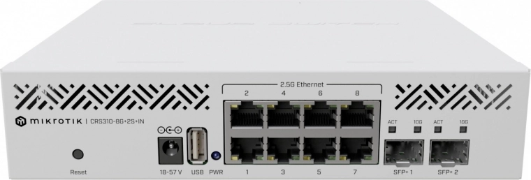 Huit ports 2,5G + deux SFP+ 10G pour un réseau rapide