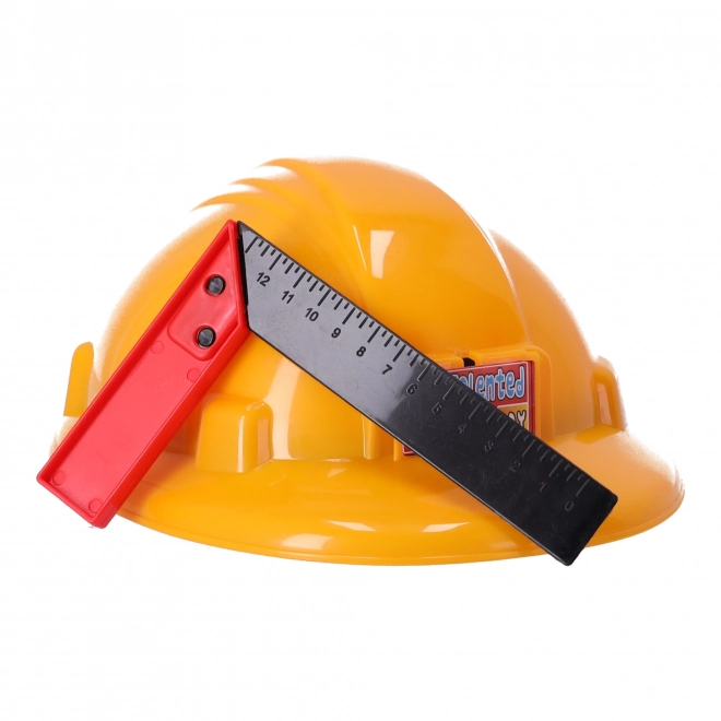 Ensemble de petit bricoleur avec casque et outils