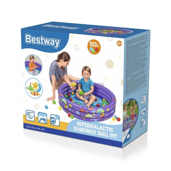 Piscine gonflable intergalactique avec balles 1,02 m x 25 cm
