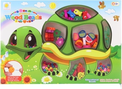 Perles en bois tortue – kit d’enfilage