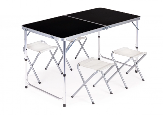 Ensemble de camping pliable avec table et quatre chaises