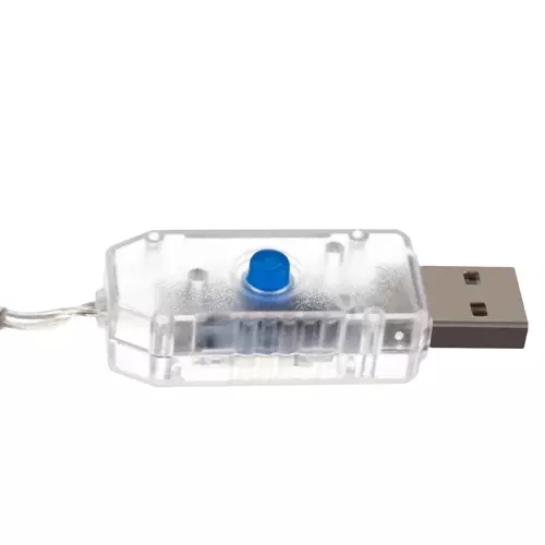 Rideau lumineux 108LED USB - blanc froid KŚ19770