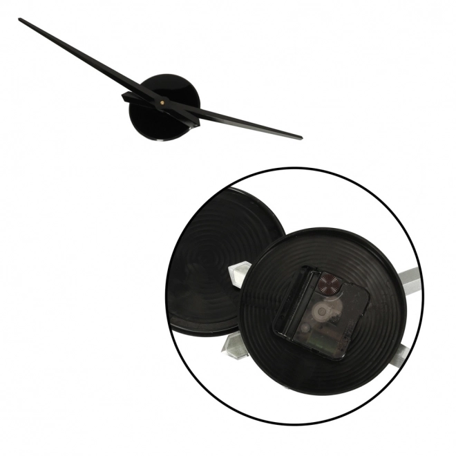 Grande horloge murale DIY noire avec 12 chiffres