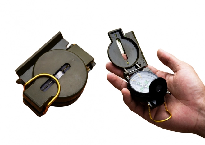 Boussole circulaire touristique avec indicateurs fluorescents