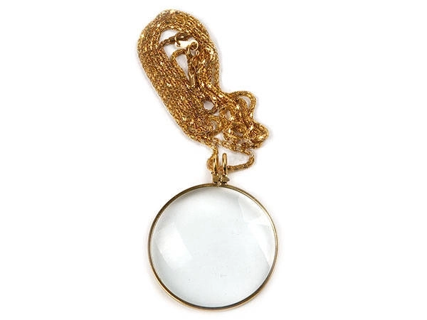 COLLIER LECTURE VERRE DORÉ 5x ÉLÉGANT