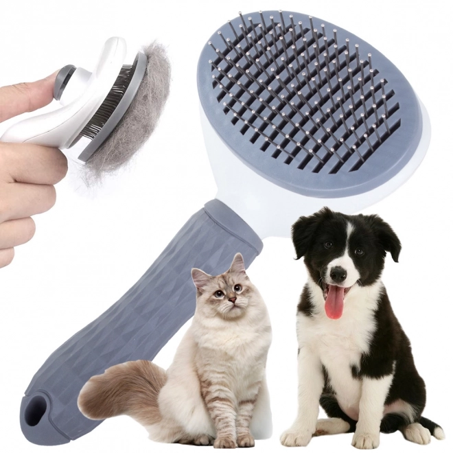 Brosse autonettoyante pour chiens et chats