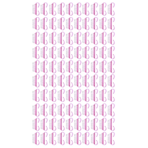 Brosses à ongles manucure roses 100 pcs