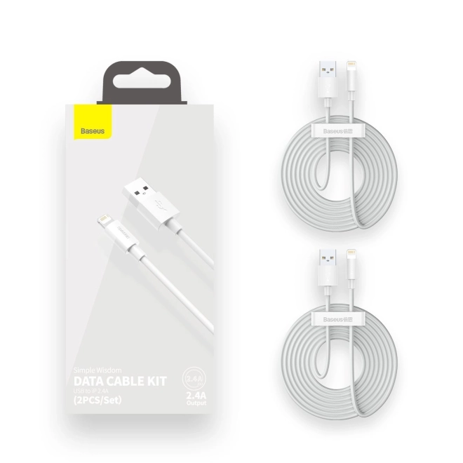 Ensemble de câbles de données USB vers Lightning Baseus Simple Wisdom