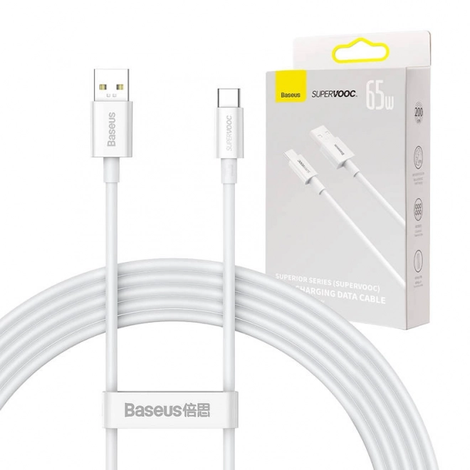 Câble USB-C Baseus Superior Series 65W, 2m blanc