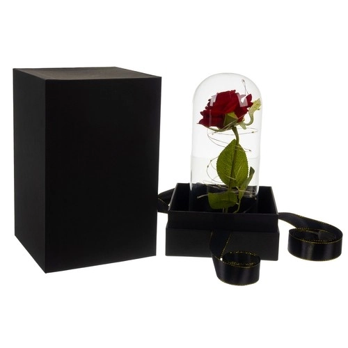 Rose en verre - lumineuse