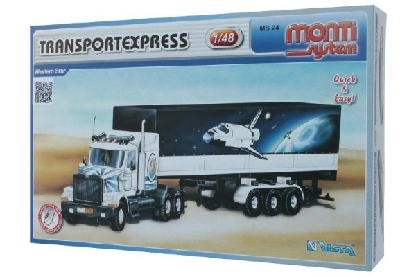 Kit Monti System MS 24 Transport Expres Western star 1:48 dans boîte 32x20x7,5cm