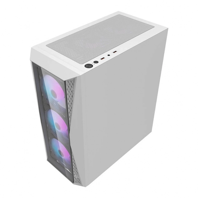 Boîtier d'ordinateur Darkflash DK352 Plus avec 4 ventilateurs (noir et blanc)