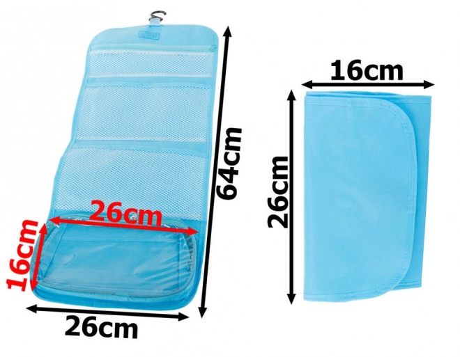 Trousse de toilette pliable avec crochet