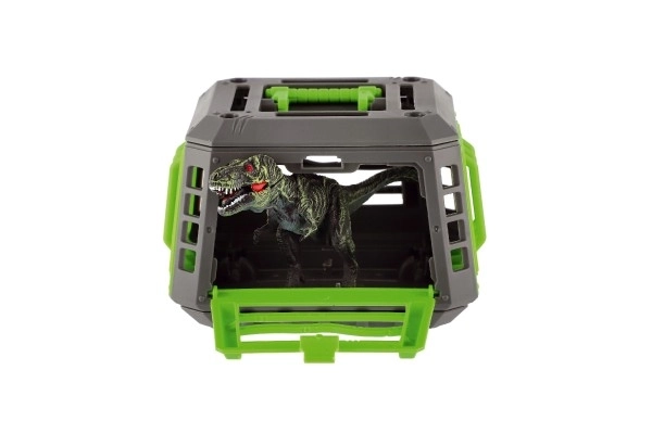 Dinosaure en cage plastique 13x9cm mélange de types