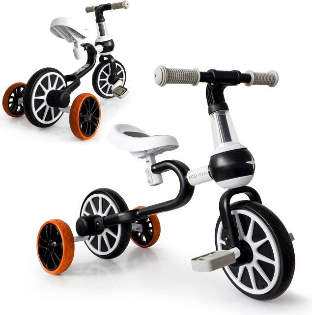 Draisienne et vélo 4-en-1 noir ECOTOYS