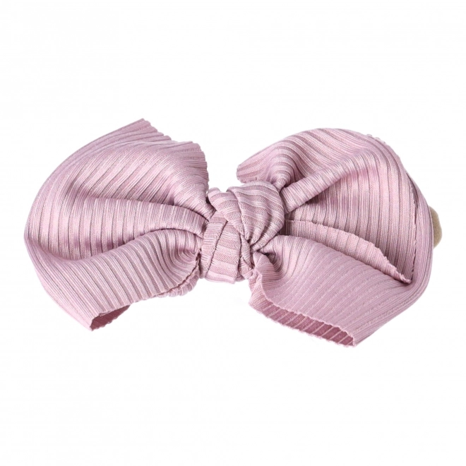 Bandeau enfant avec nœud - rose sale