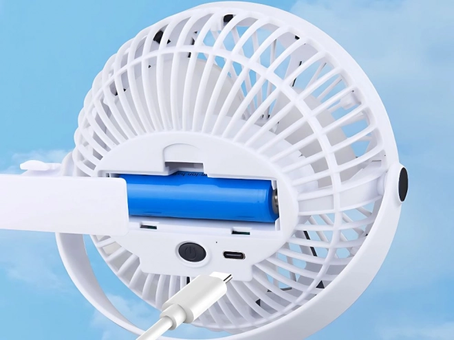 Ventilateur de bureau avec lumière LED et pince