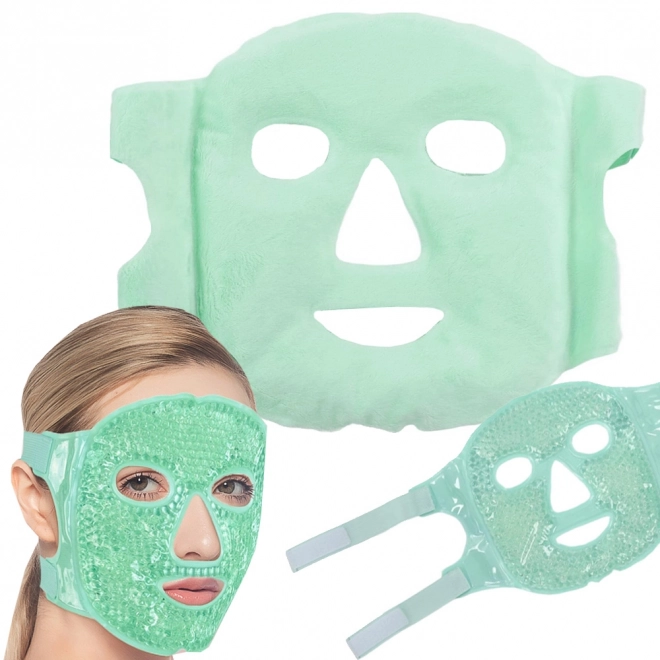 Masque facial de refroidissement gel chauffant yeux relx – verte