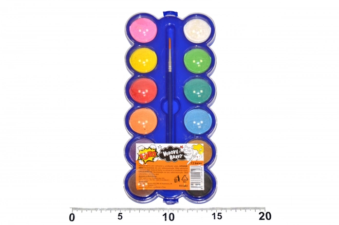 Aquarelles avec pinceau 12 pcs
