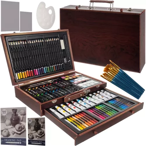 Ensemble de peinture dans une mallette - 128 pièces Maaleo 21644