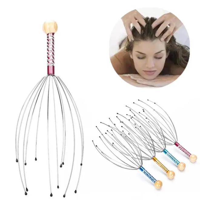 Appareil de massage ayurvédique pour le cuir chevelu pour la relaxation