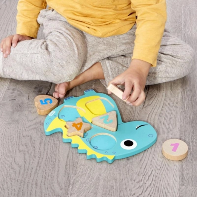 Puzzle en bois Little Tikes avec chiffres - Licorne, Dinosaure, Lama